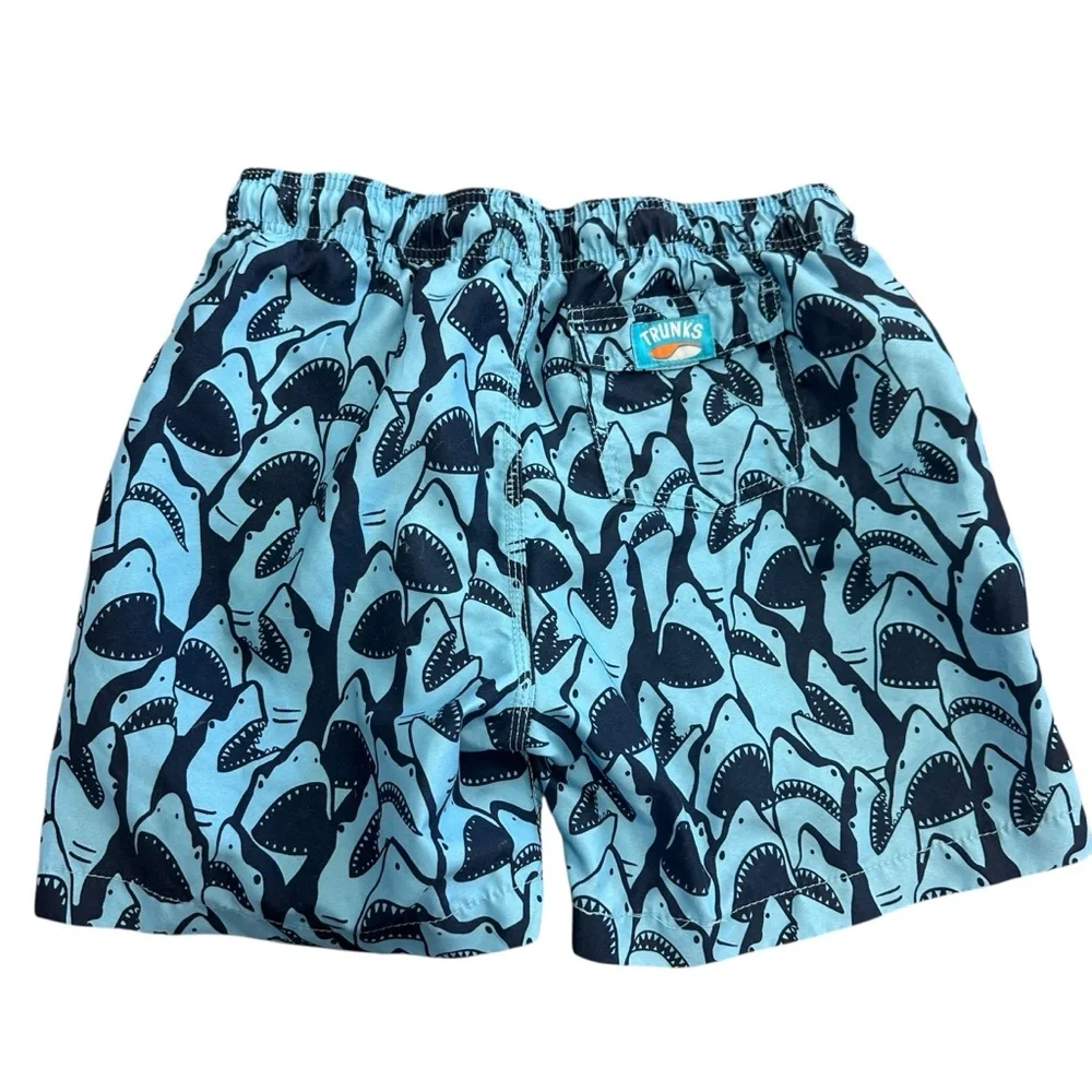 Trunks Surf‎ & Swim Co Swim Shorts Blue Sharks Youth Size XL